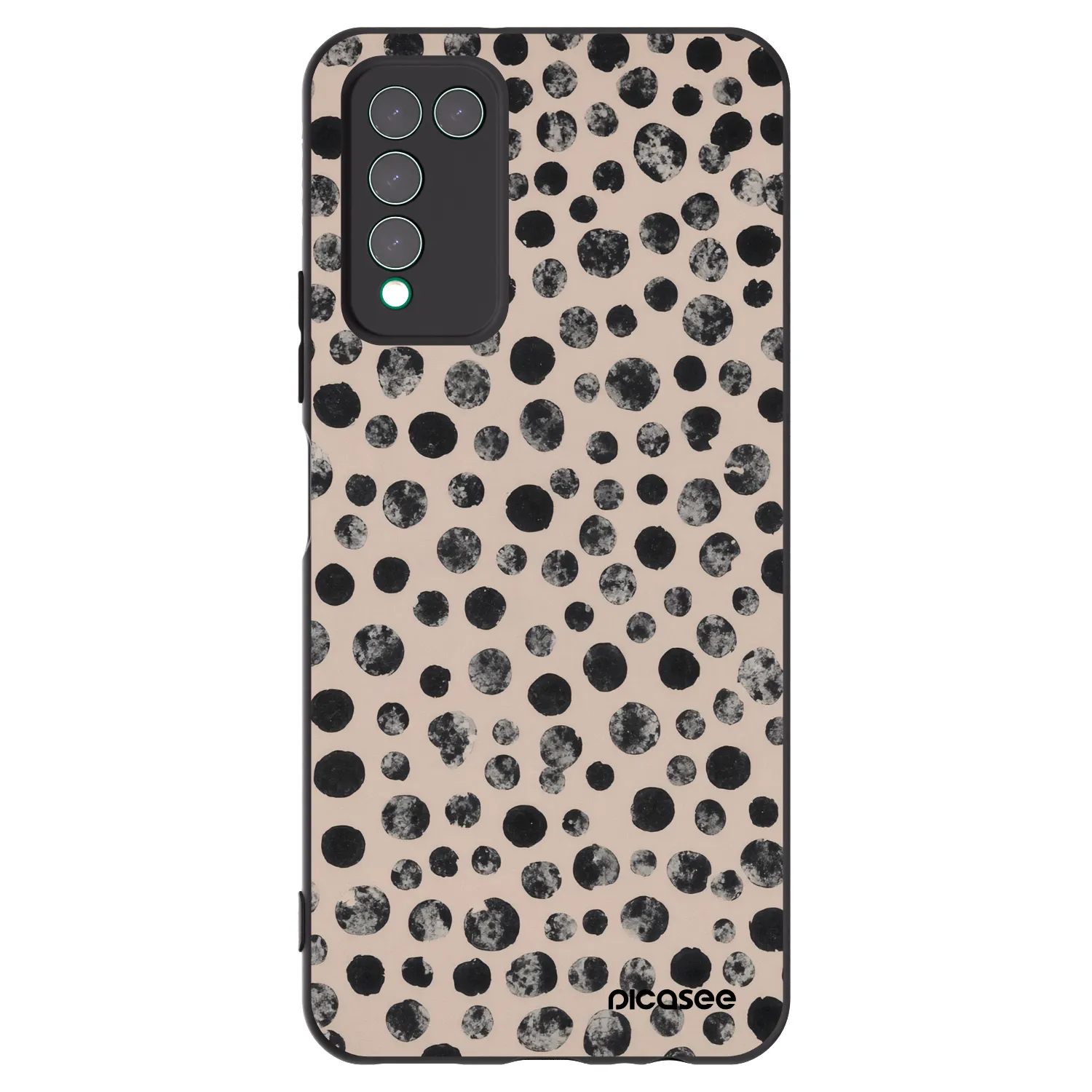 Picasee Honor 10X Lite Hülle - Schwarzes Silikon - Dots