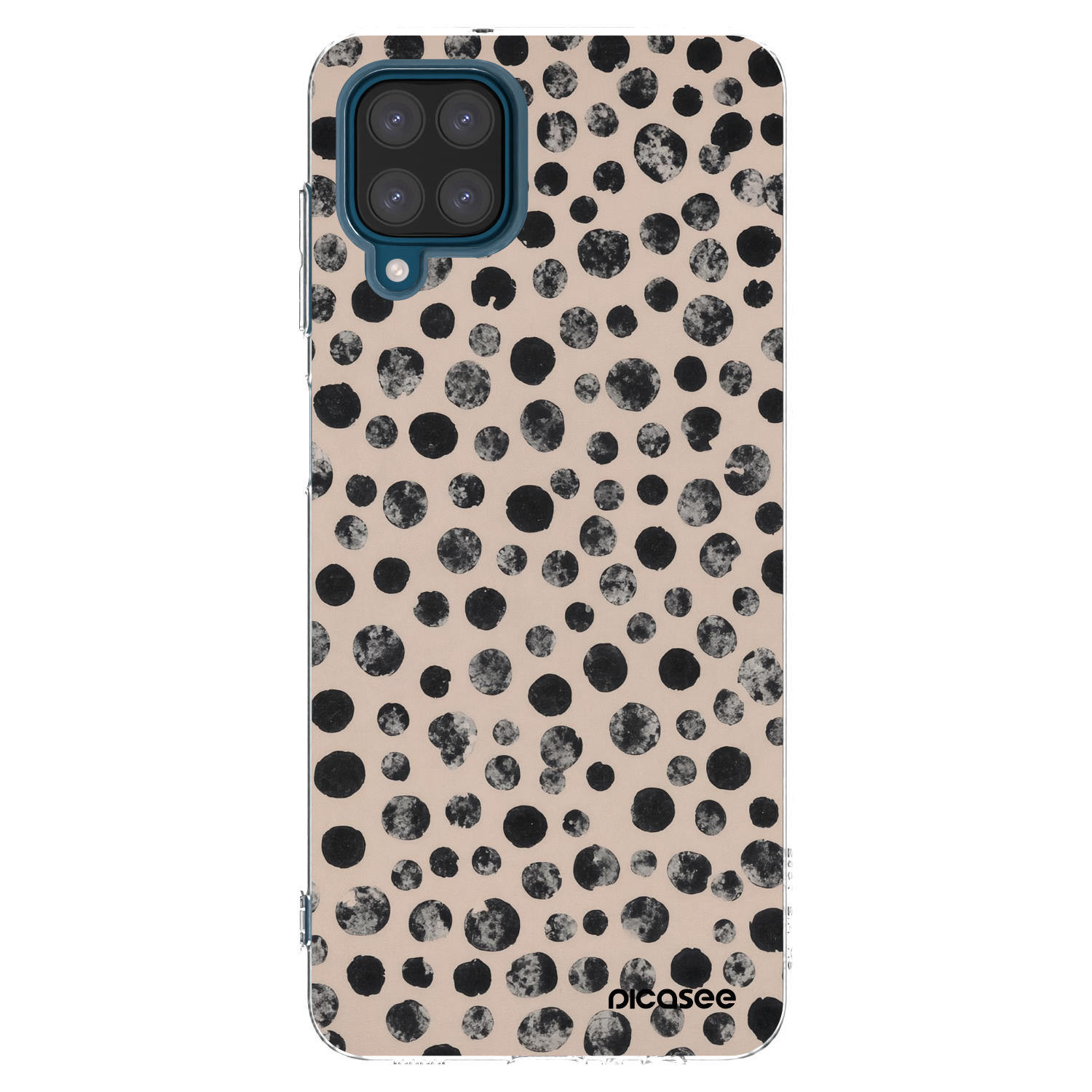 Picasee Samsung Galaxy A12 A125F Hülle - Transparentes Silikon - Dots