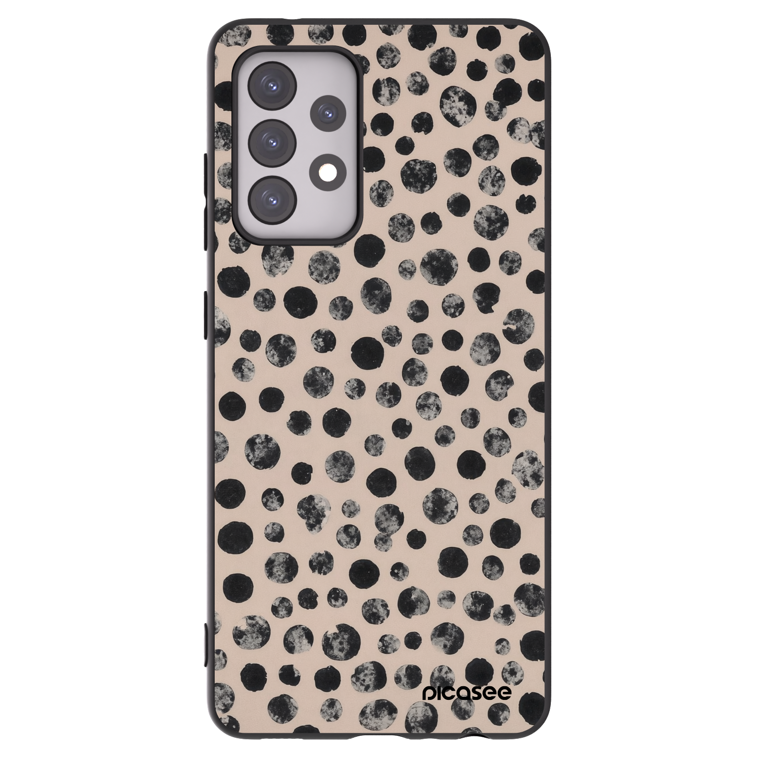 Picasee Samsung Galaxy A52 5G A525F Hülle - Schwarzes Silikon - Dots