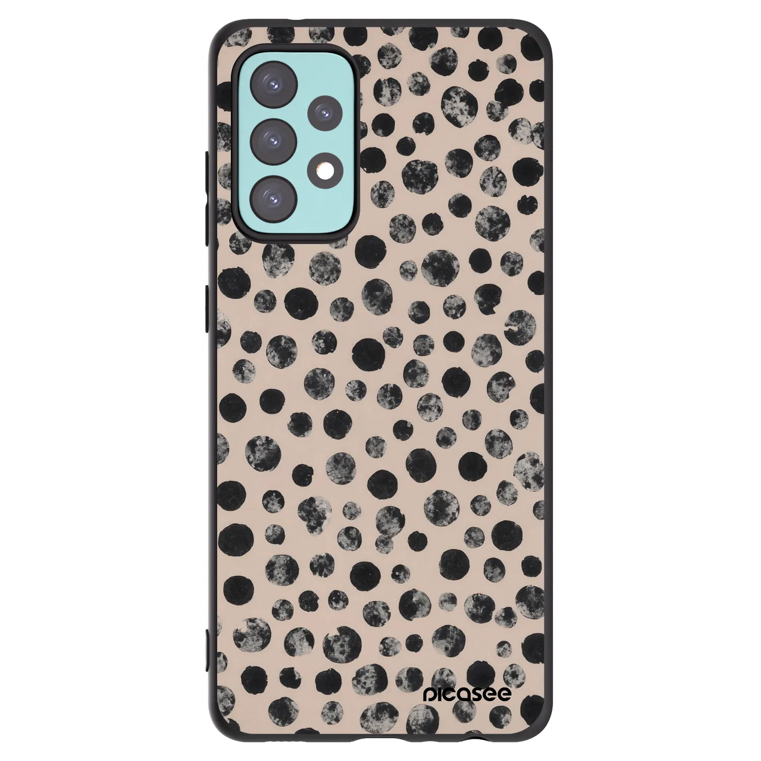 Picasee Samsung Galaxy A72 A725F Hülle - Schwarzes Silikon - Dots