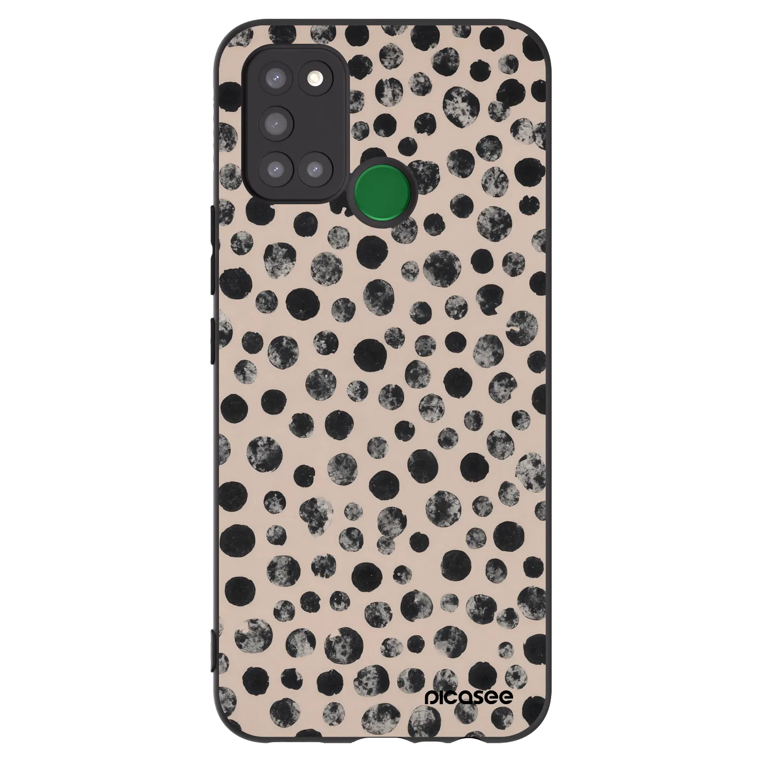 Picasee Realme 7i Hülle - Schwarzes Silikon - Dots