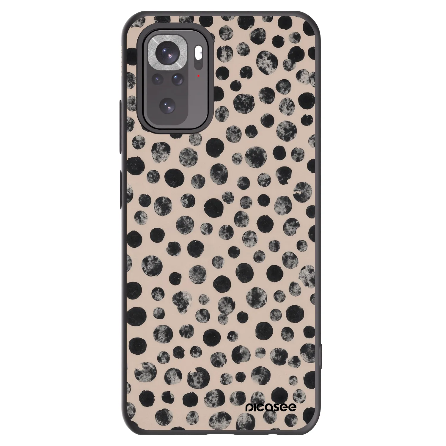 Picasee Xiaomi Redmi Note 10S Hülle - Schwarzes Silikon - Dots