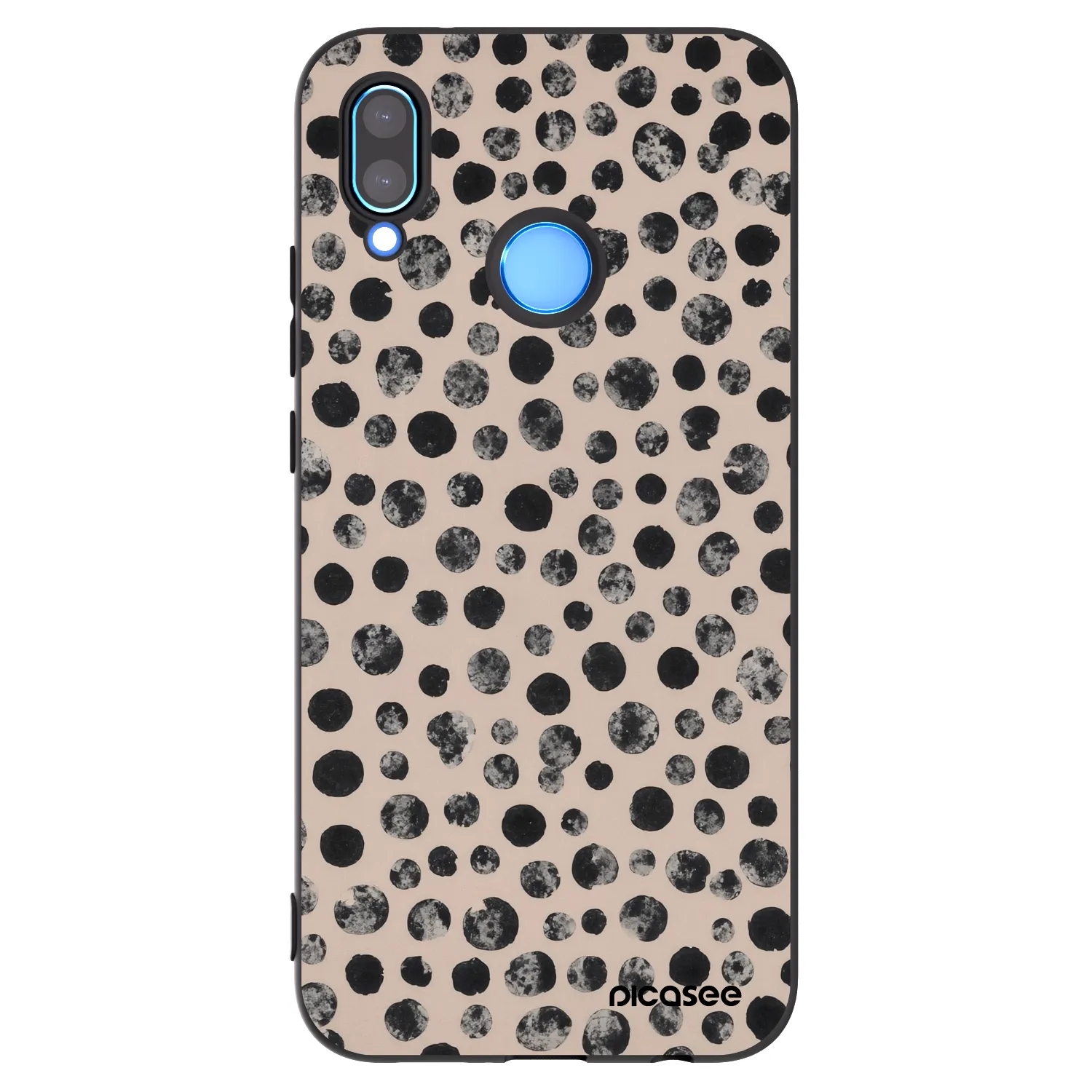 Picasee Huawei P20 Lite Hülle - Schwarzes Silikon - Dots