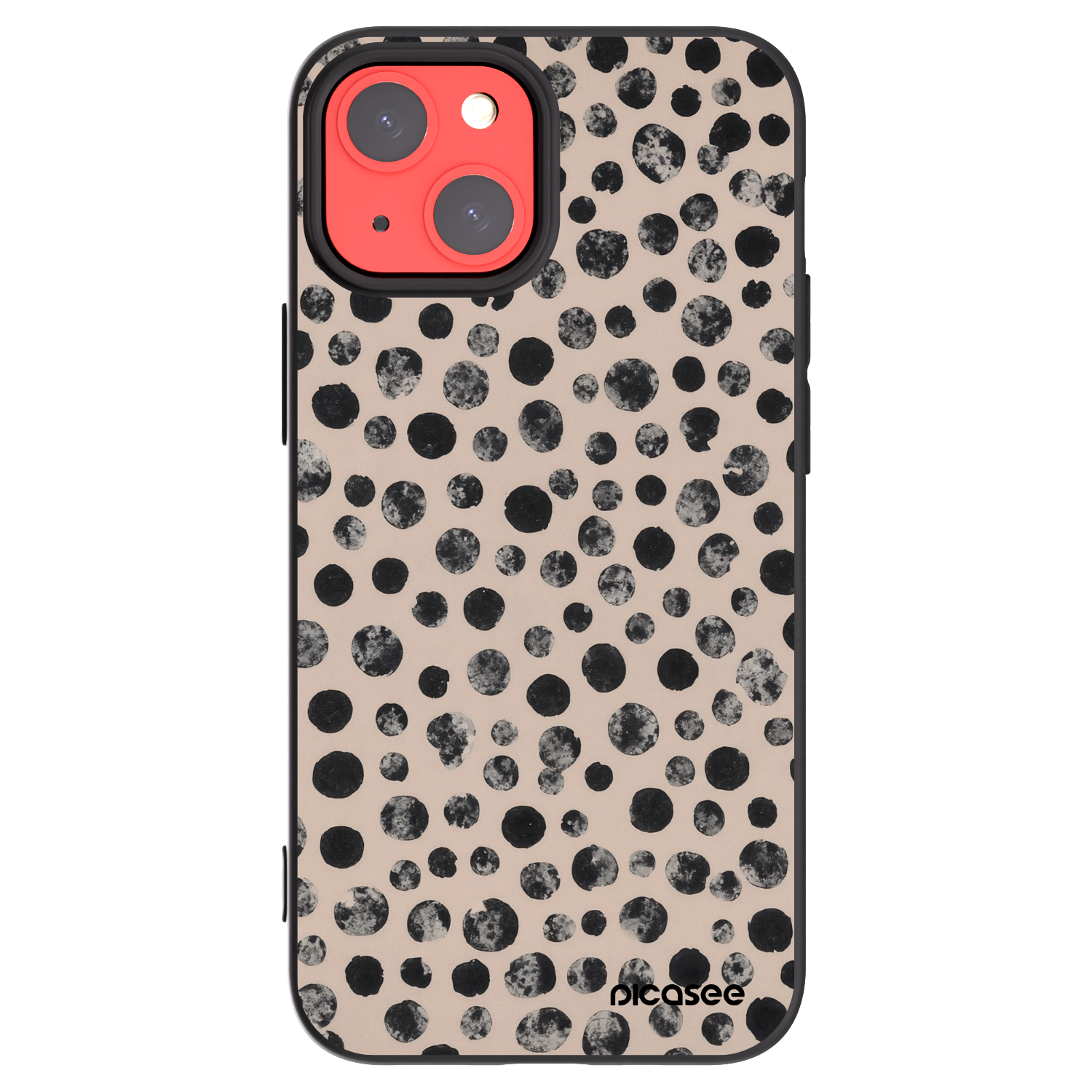 Picasee Apple iPhone 13 mini Hülle - Schwarzes Silikon - Dots