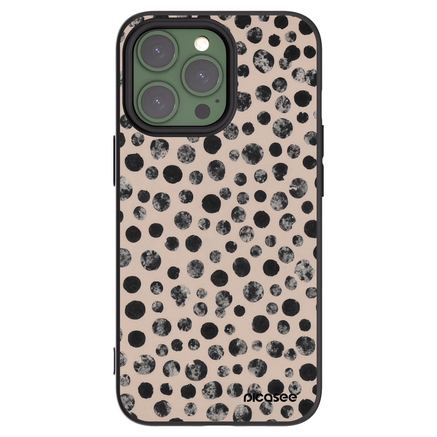Picasee Apple iPhone 13 Pro Hülle - Schwarzes Silikon - Dots