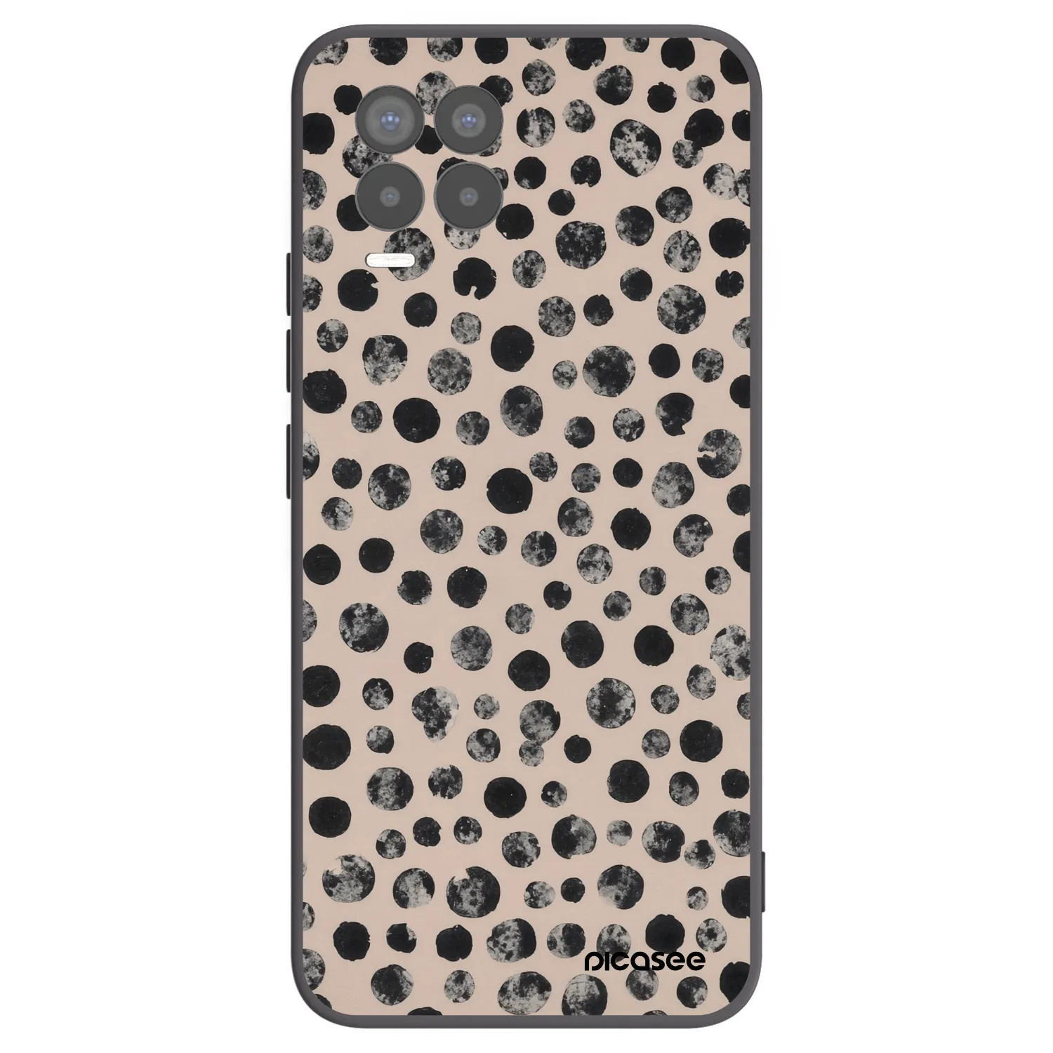 Picasee Realme 8 4G Hülle - Schwarzes Silikon - Dots