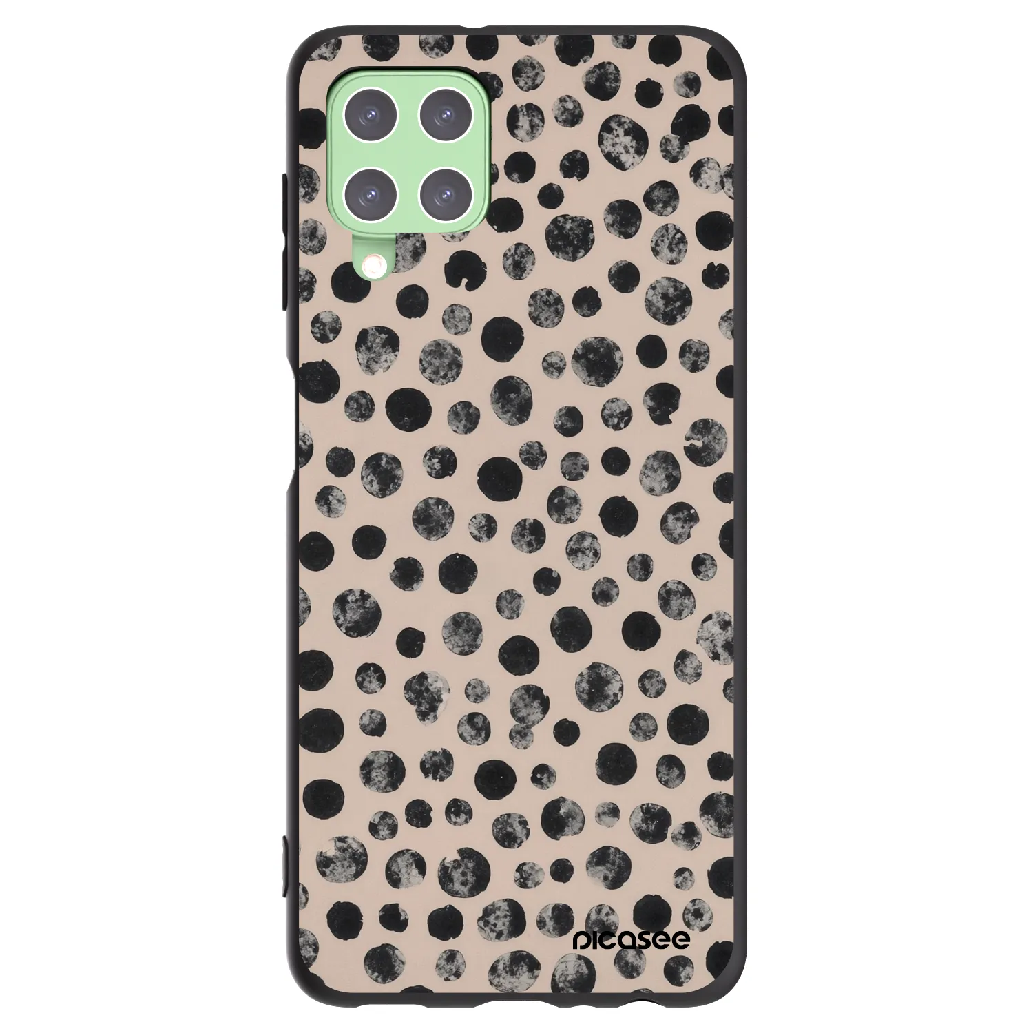 Picasee Samsung Galaxy A22 A225F 4G Hülle - Schwarzes Silikon - Dots