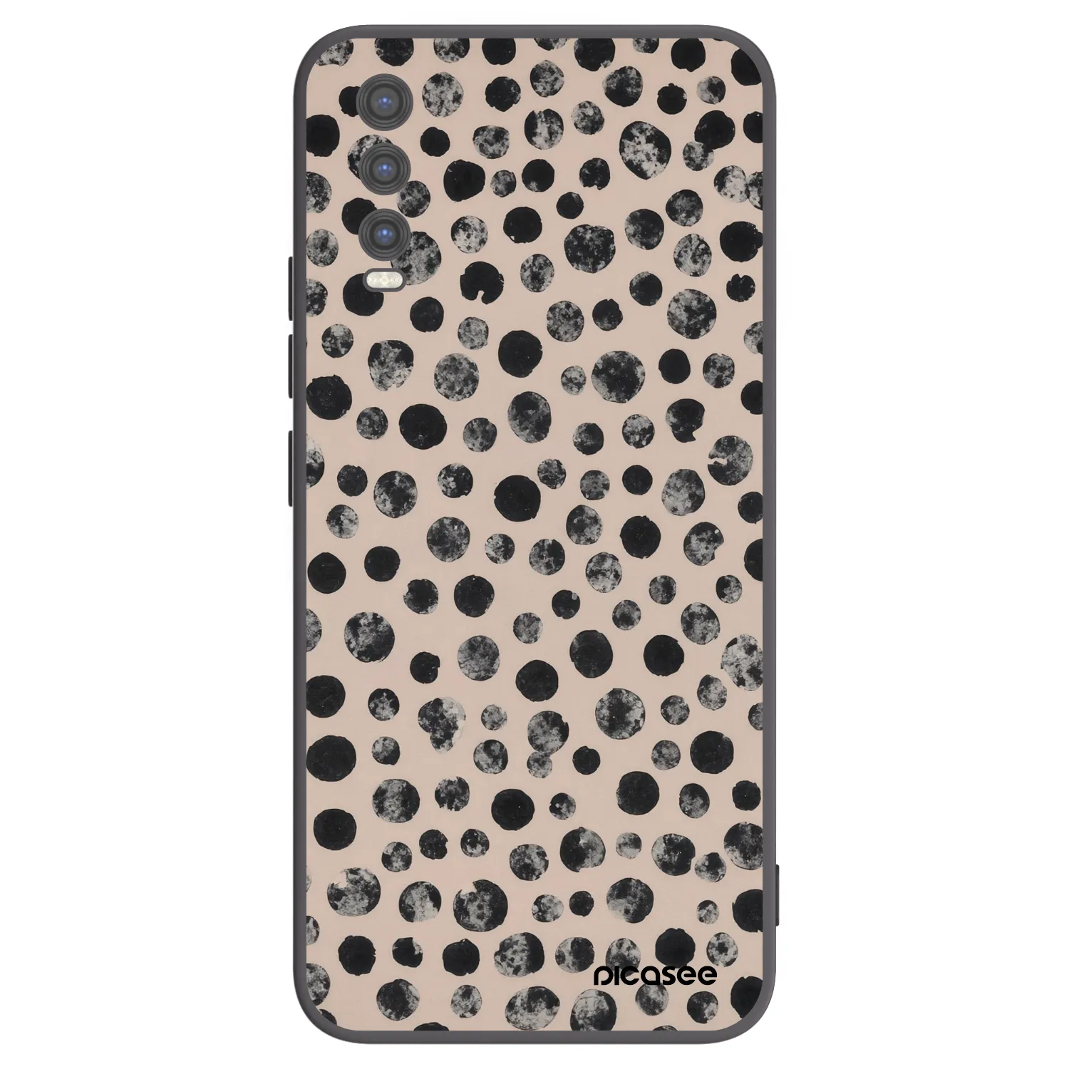 Picasee Vivo Y20s Hülle - Schwarzes Silikon - Dots
