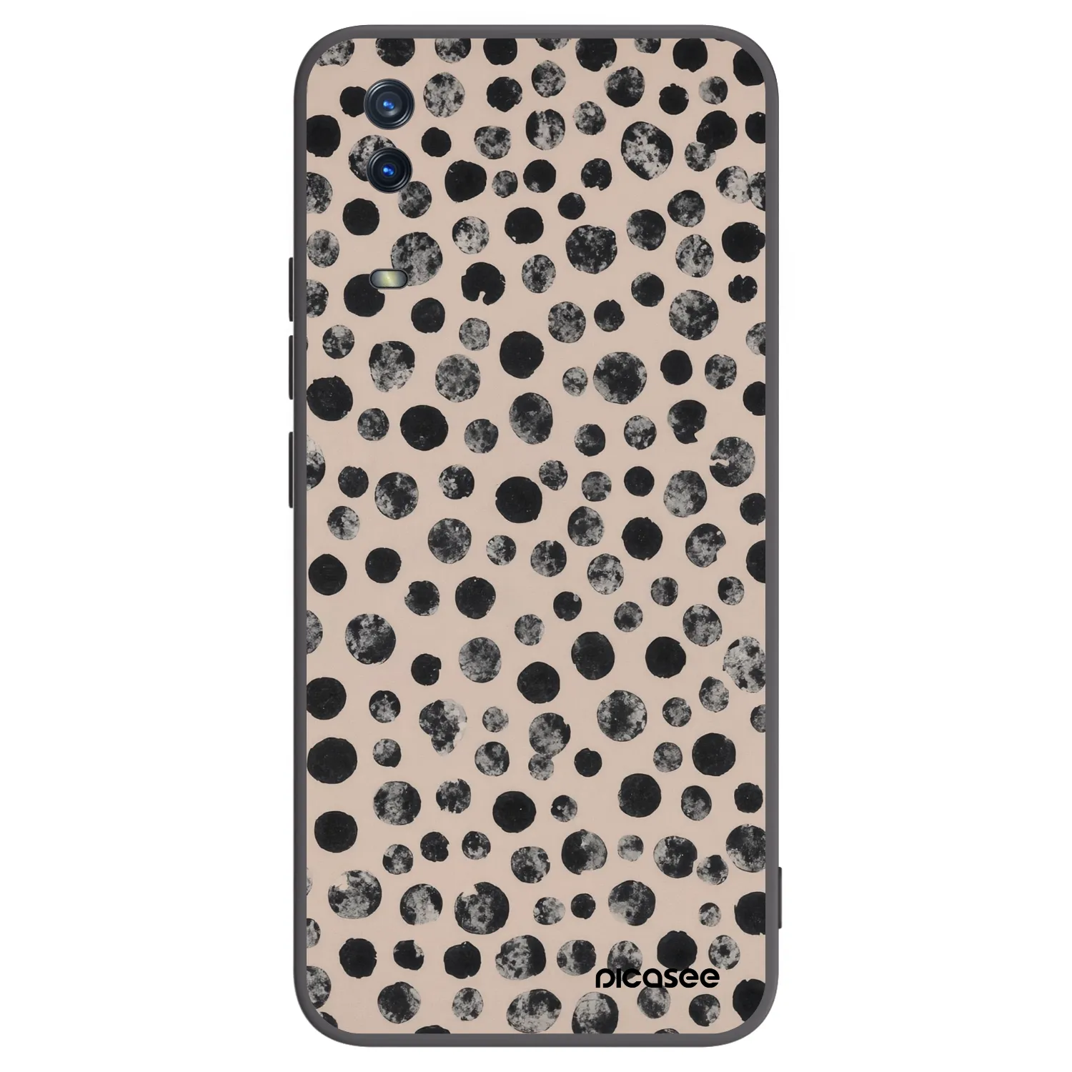 Picasee Vivo Y11s Hülle - Schwarzes Silikon - Dots