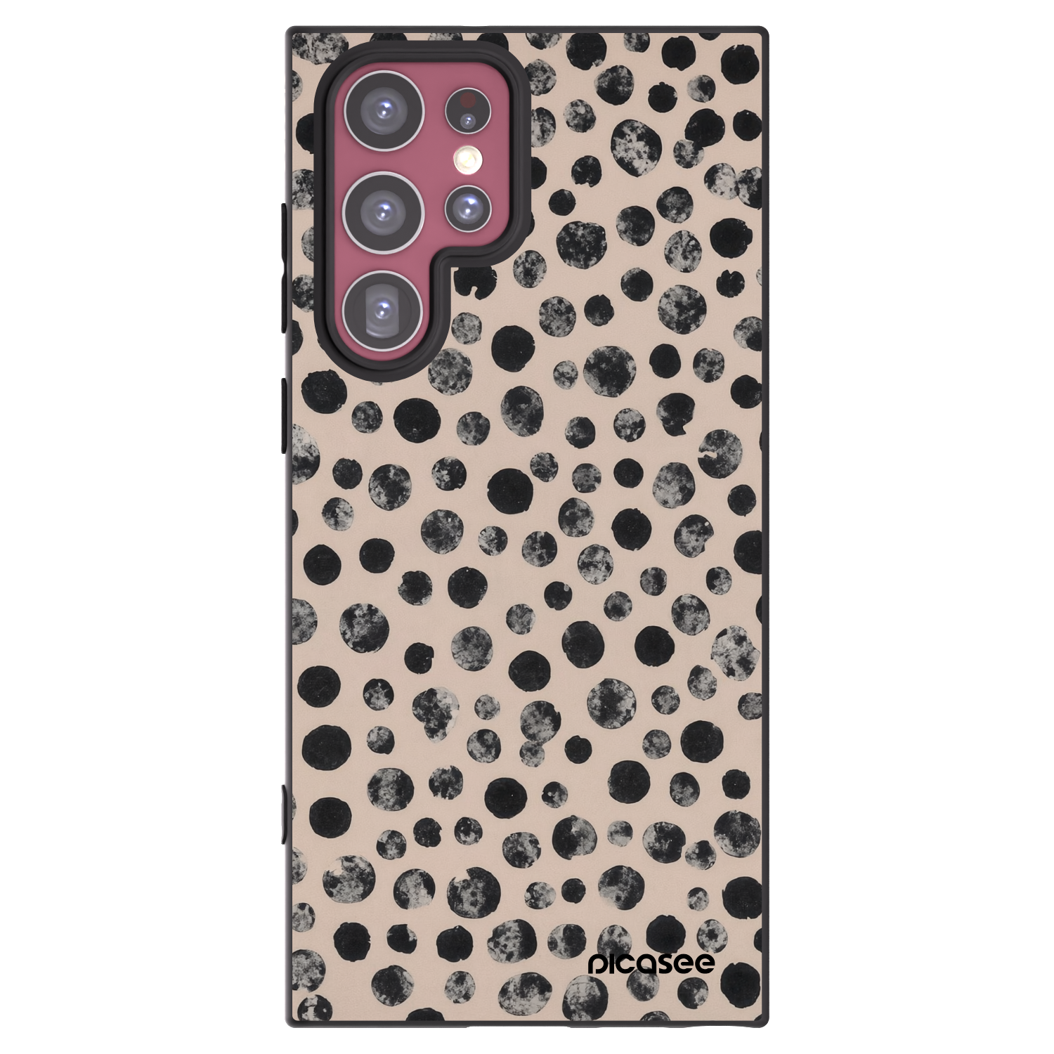Picasee Samsung Galaxy S22 Ultra 5G Hülle - Schwarzes Silikon - Dots