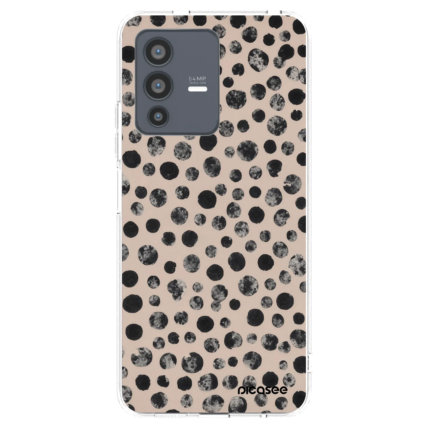 Picasee Vivo V23 5G Hülle - Transparentes Silikon - Dots