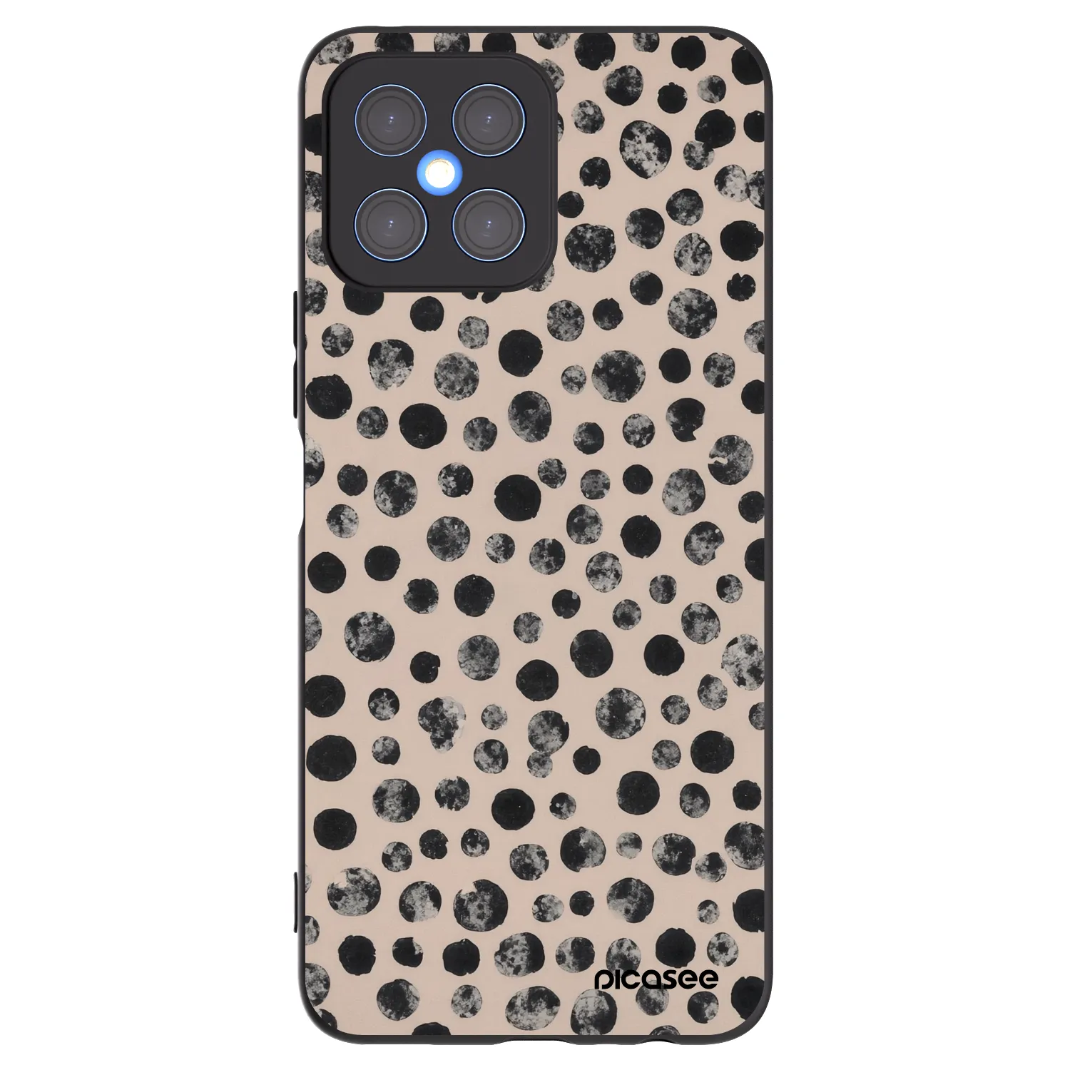 Picasee Honor X8 4G Hülle - Schwarzes Silikon - Dots