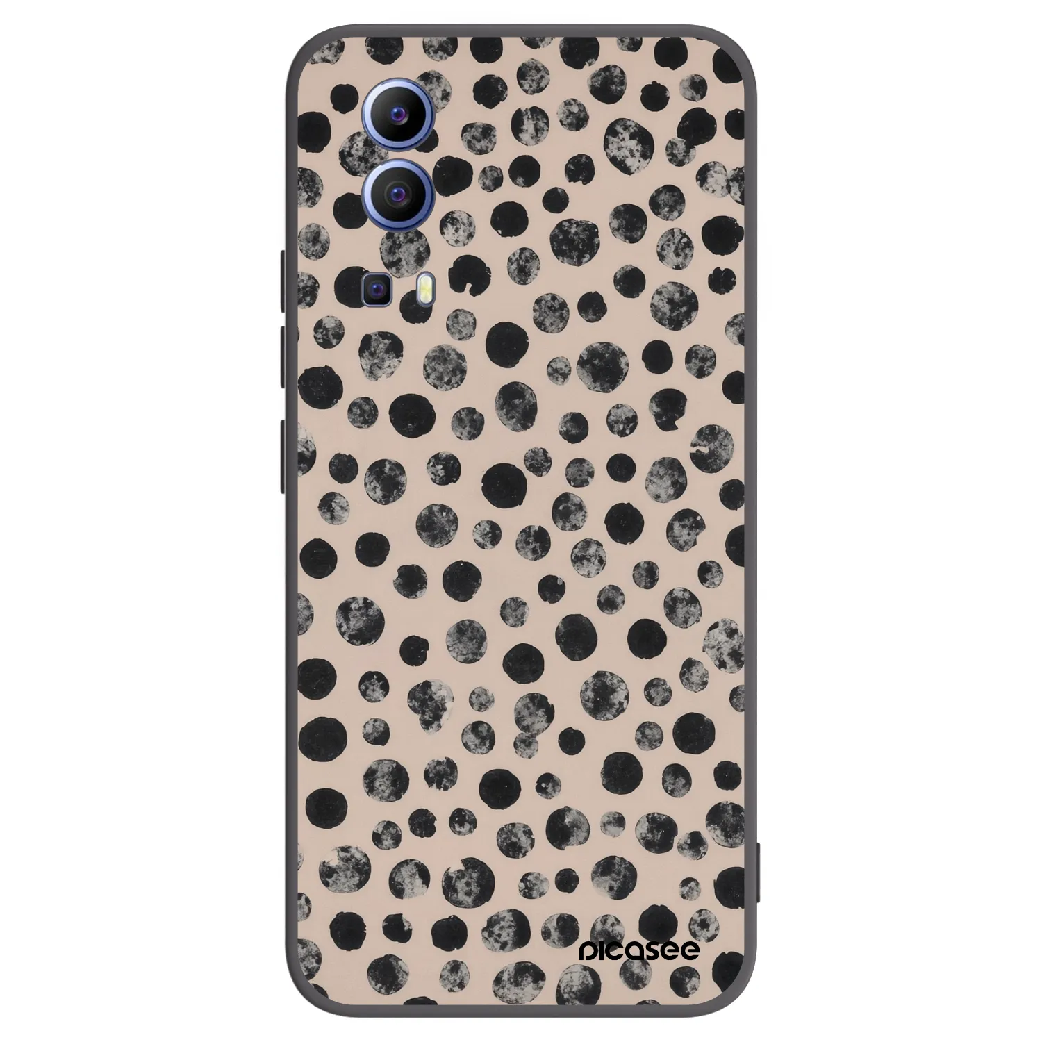 Picasee Vivo Y52 5G Hülle - Schwarzes Silikon - Dots