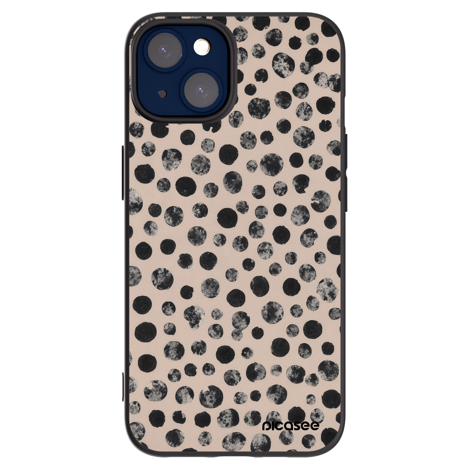 Picasee Apple iPhone 14 Hülle - Schwarzes Silikon - Dots