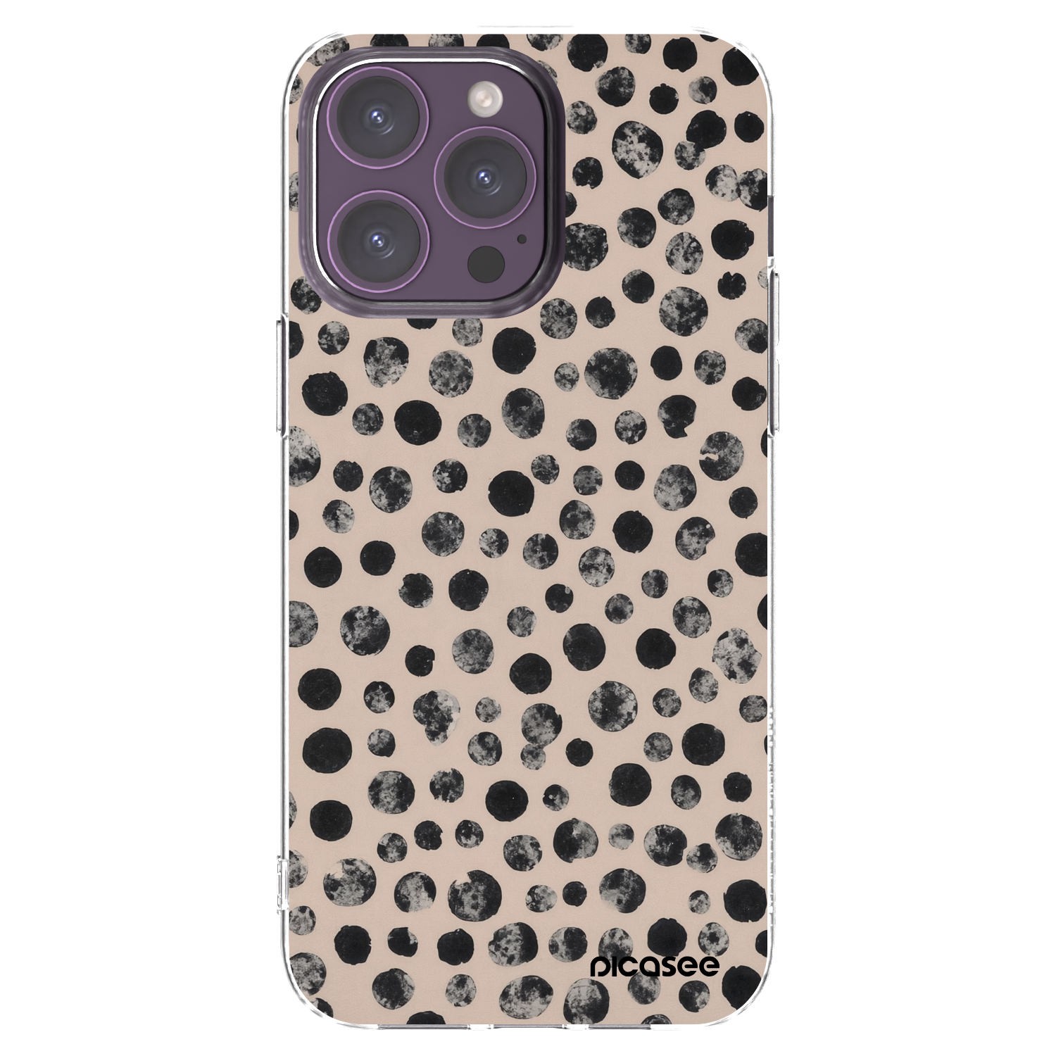 Picasee Apple iPhone 14 Pro Max Hülle - Transparentes Silikon - Dots