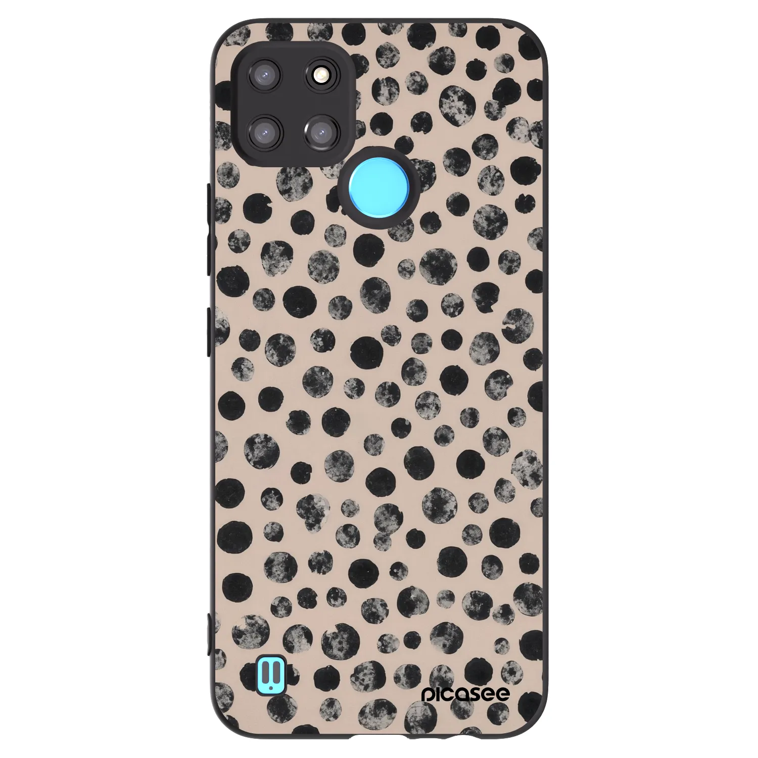 Picasee Realme C21Y Hülle - Schwarzes Silikon - Dots
