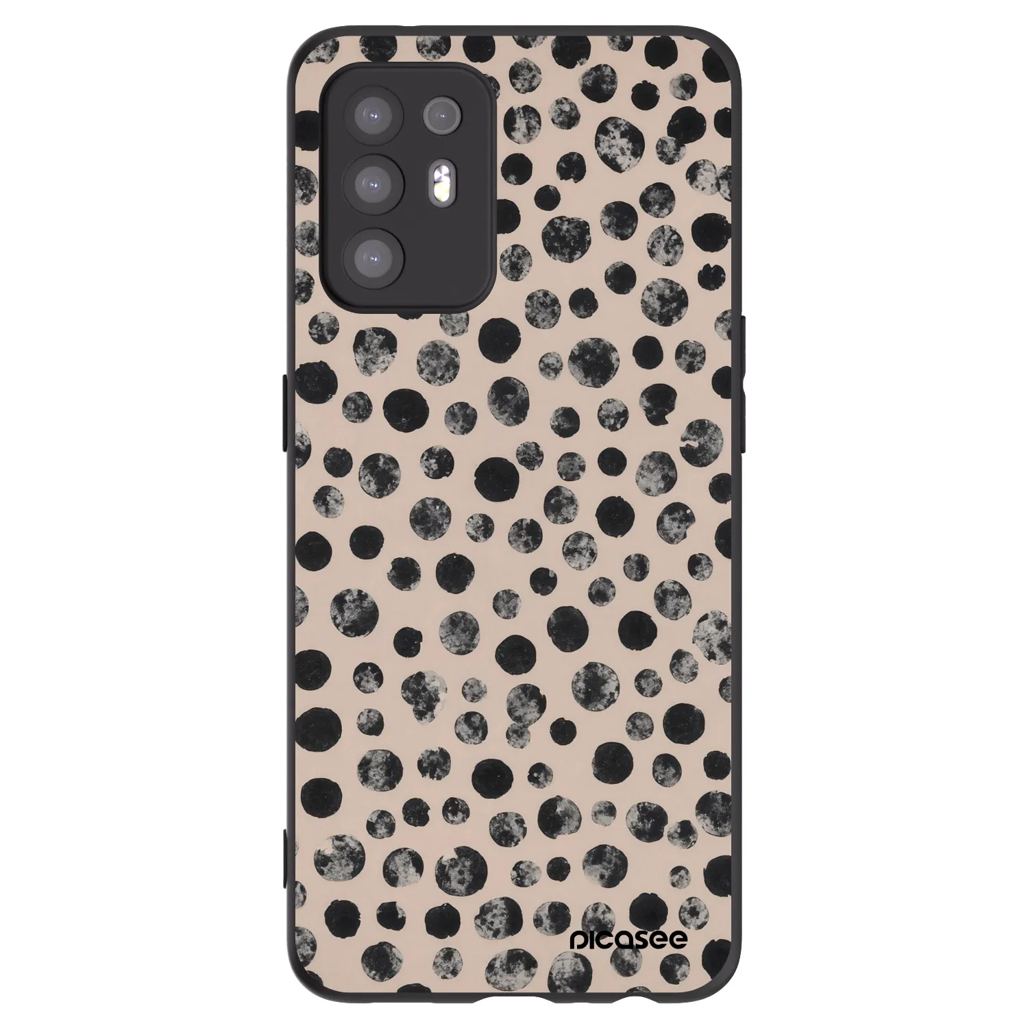 Picasee OPPO A94 5G Hülle - Schwarzes Silikon - Dots