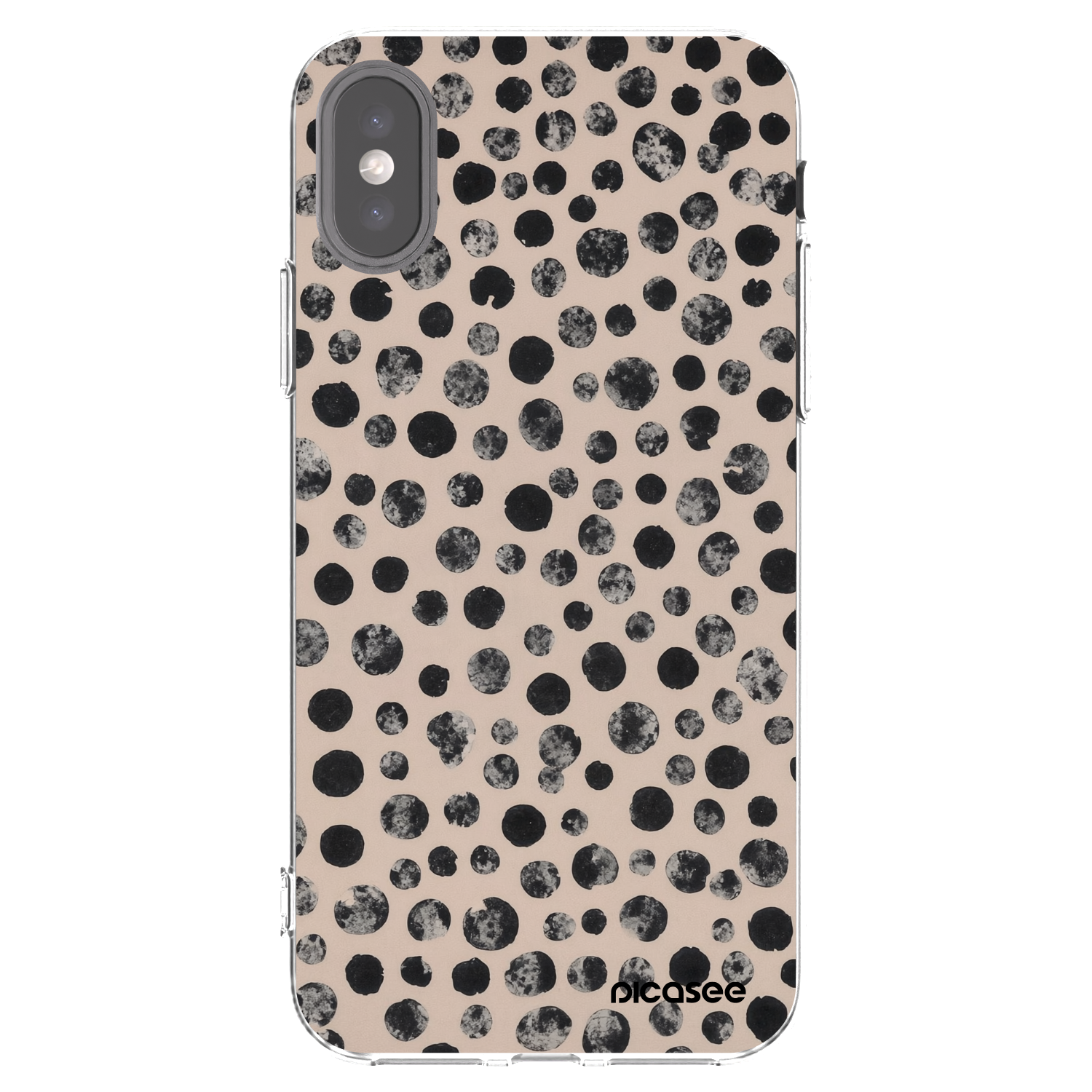 Picasee Apple iPhone X/XS Hülle - Transparentes Silikon - Dots