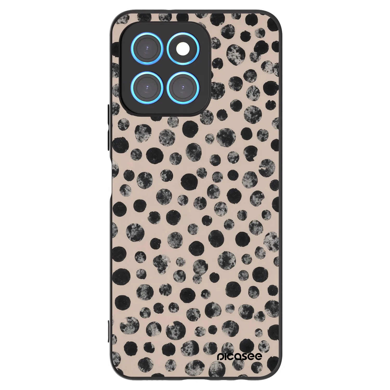 Picasee Honor X8 5G Hülle - Schwarzes Silikon - Dots