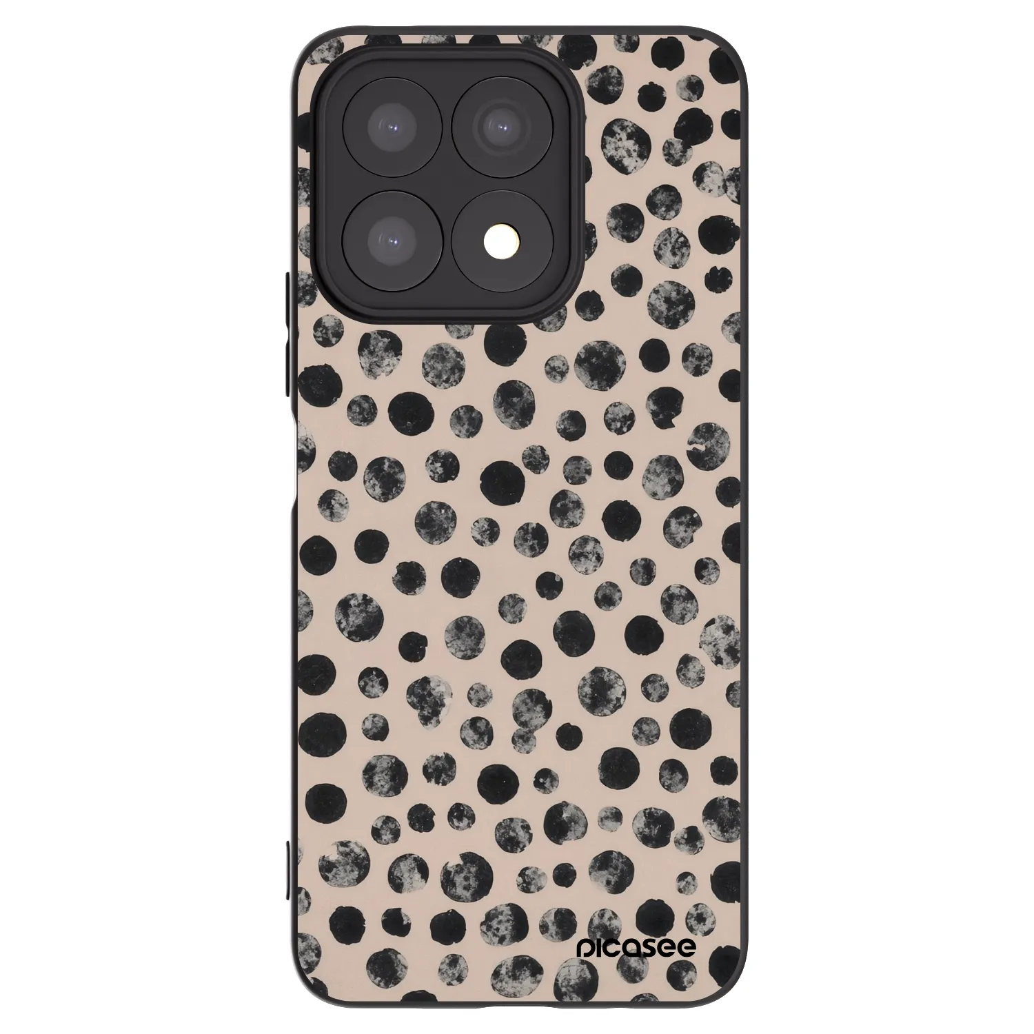 Picasee Honor X8a Hülle - Schwarzes Silikon - Dots