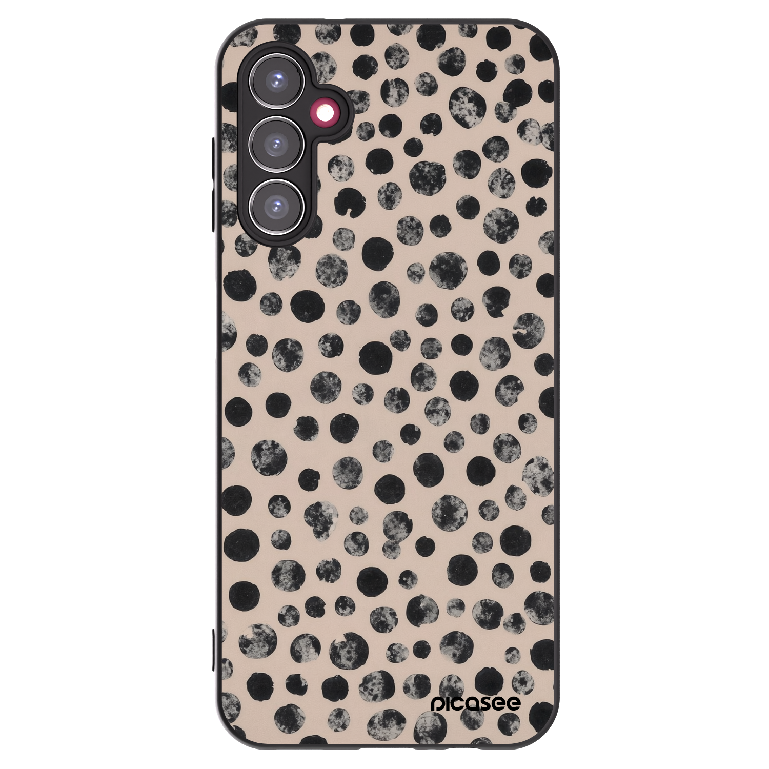 Picasee Samsung Galaxy A14 4G A145R Hülle - Schwarzes Silikon - Dots