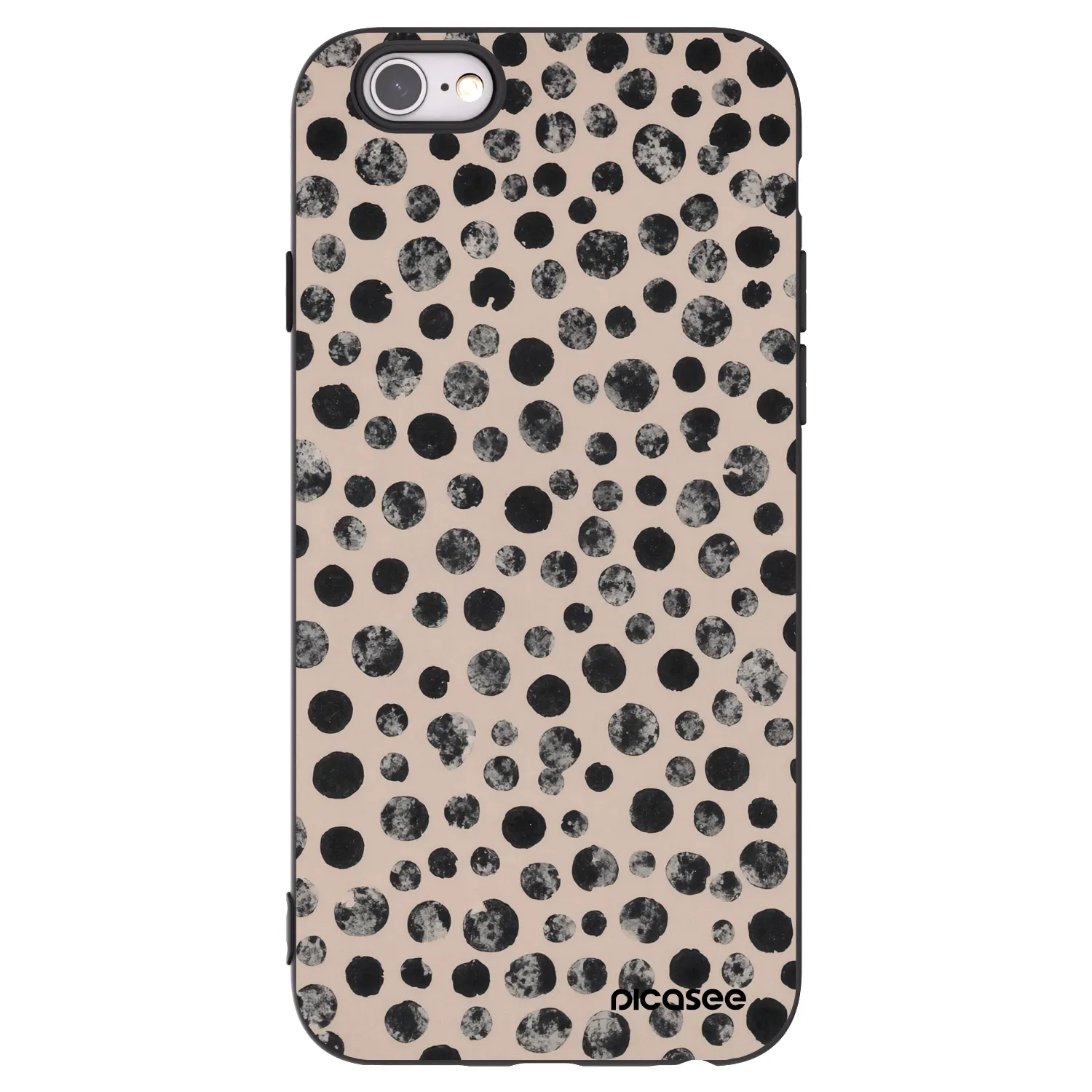Picasee Apple iPhone 6/6S Hülle - Schwarzes Silikon - Dots