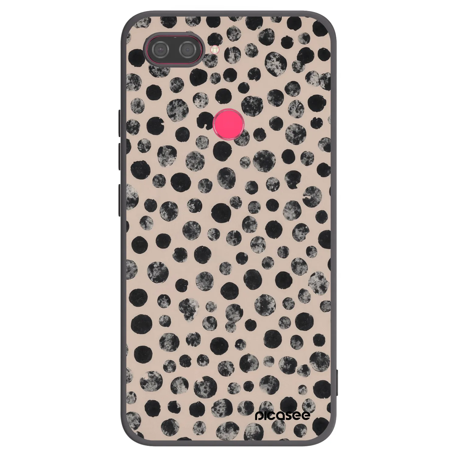 Picasee Xiaomi Mi 8 Lite Hülle - Schwarzes Silikon - Dots