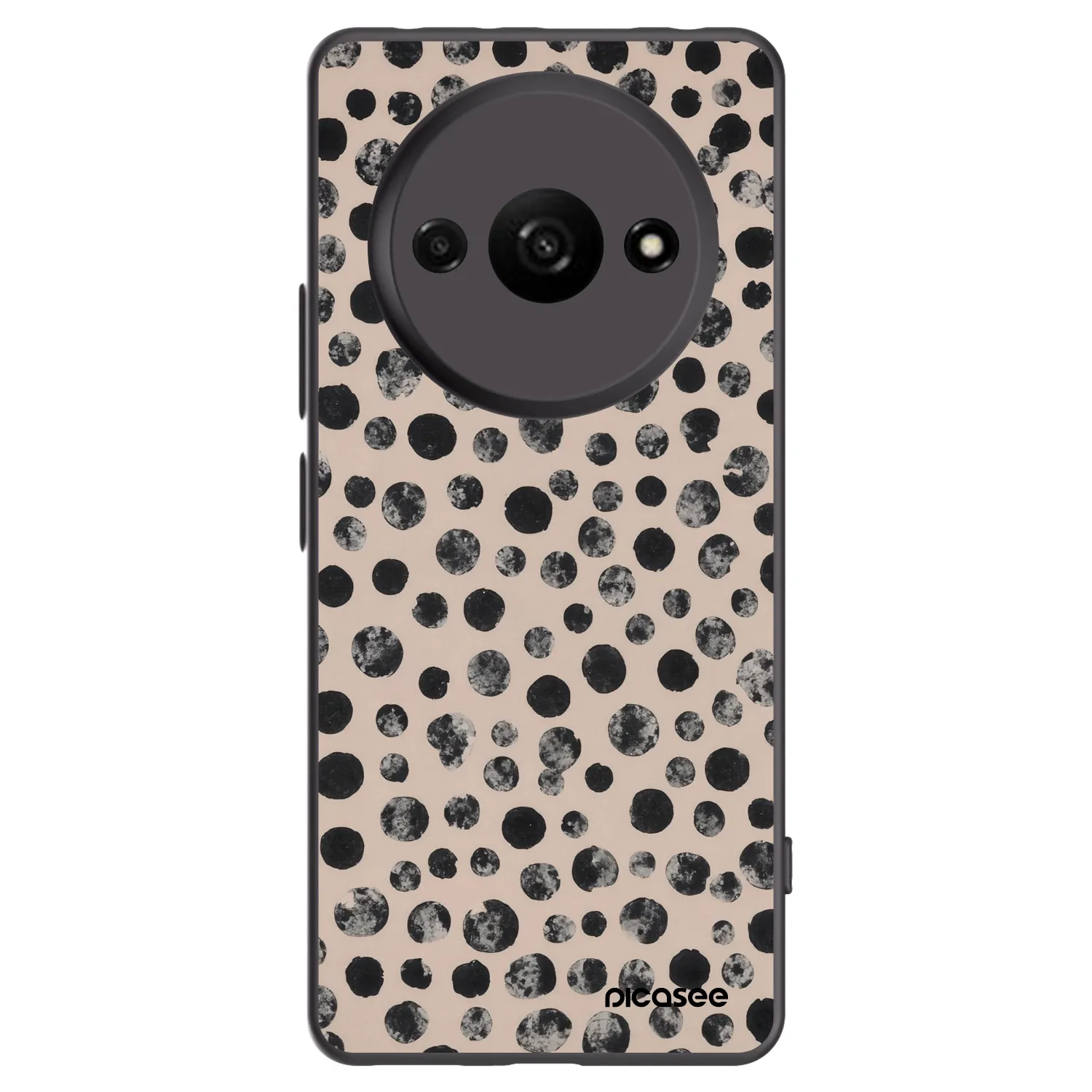 Picasee Xiaomi Redmi A3 Hülle - Schwarzes Silikon - Dots