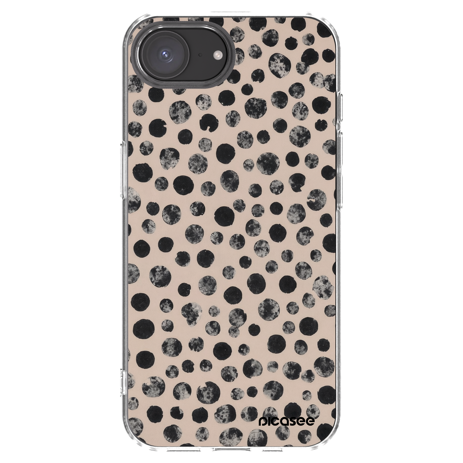Picasee Apple iPhone 16e Hülle - Transparentes Silikon - Dots