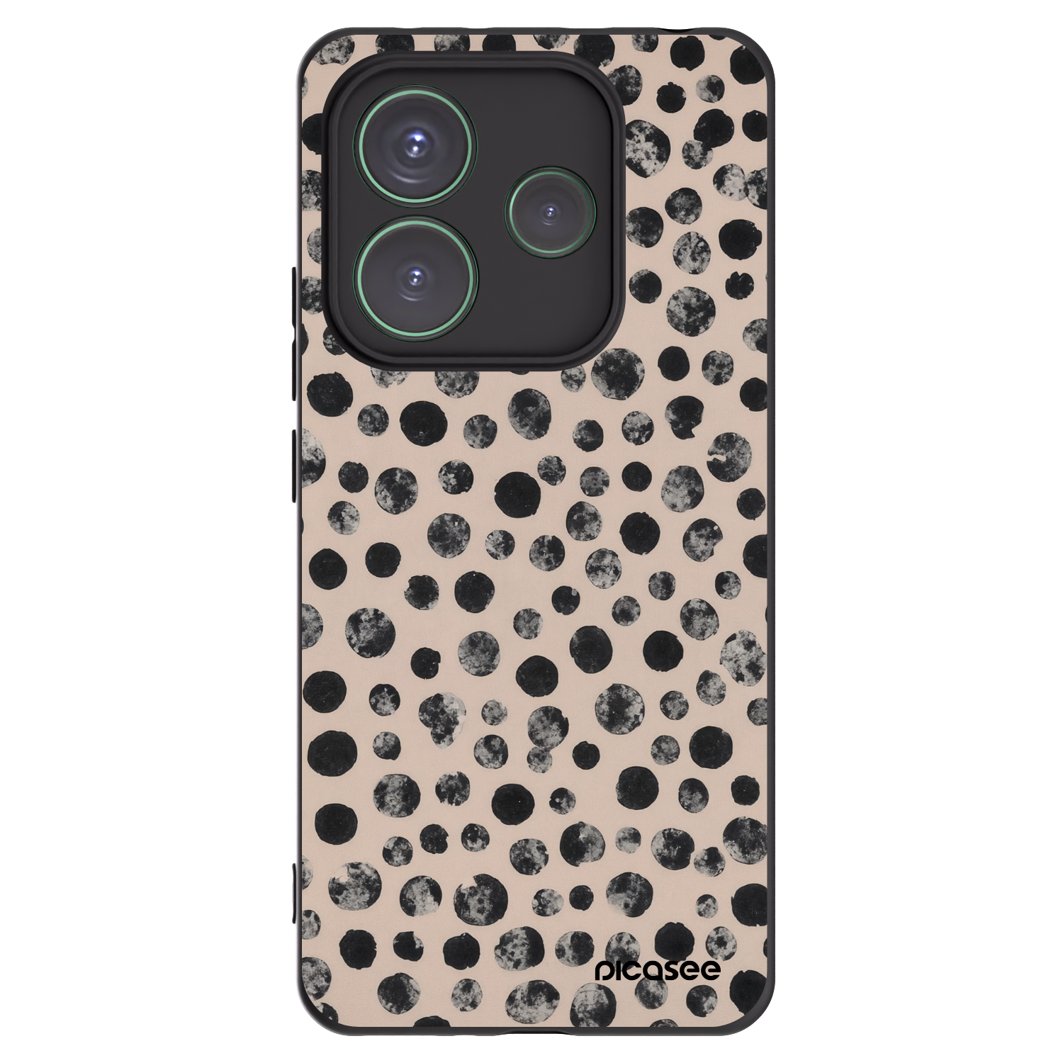 Picasee Xiaomi Redmi Note 14 5G Hülle - Schwarzes Silikon - Dots