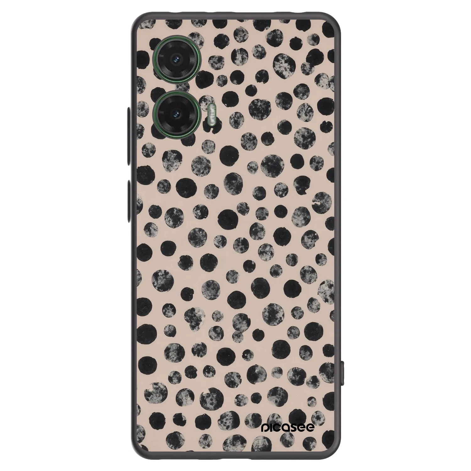 Picasee Motorola Moto G35 5G Hülle - Schwarzes Silikon - Dots