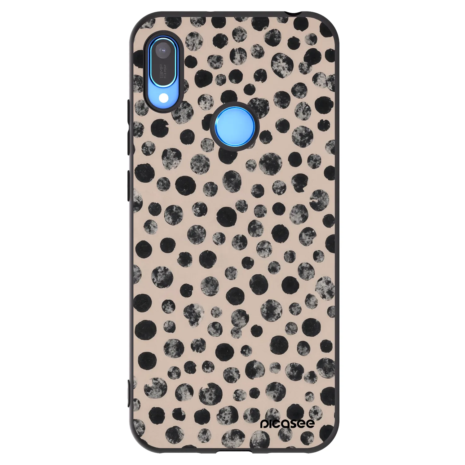 Picasee Huawei Y6 2019 Hülle - Schwarzes Silikon - Dots