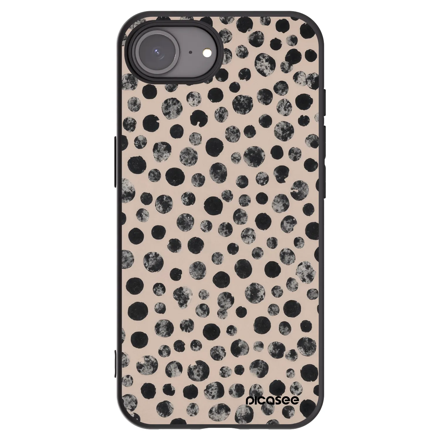 Picasee Apple iPhone 17e Hülle - Schwarzes Silikon - Dots