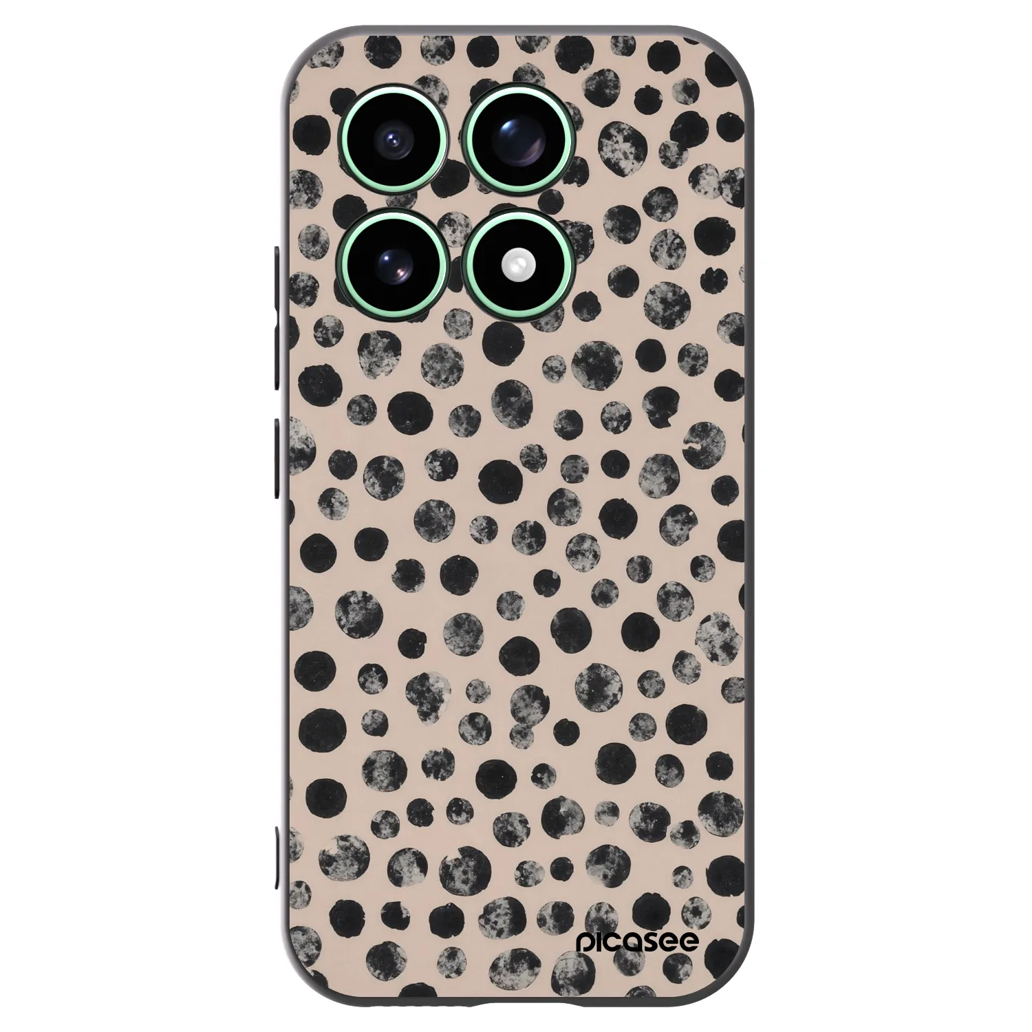 Picasee Xiaomi 17 Hülle - Schwarzes Silikon - Dots
