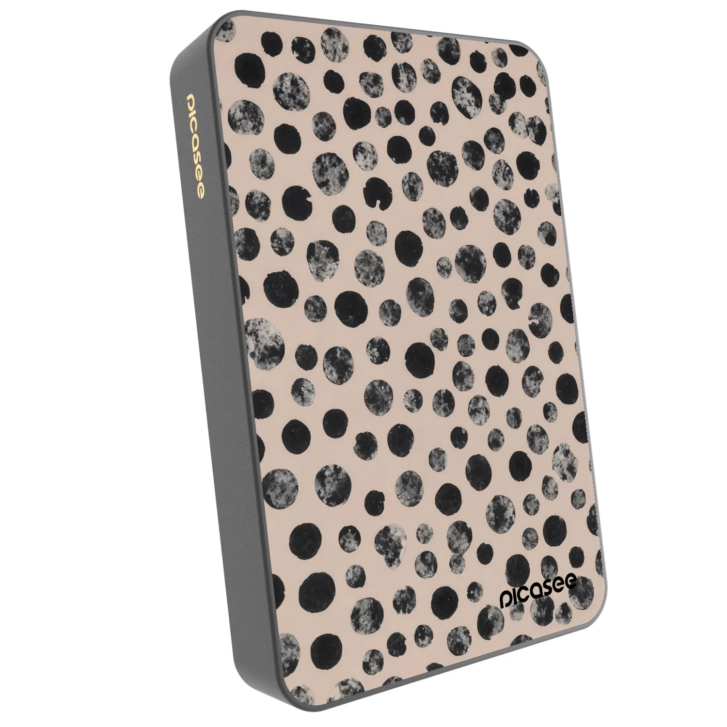 Picasee Powerbank mit MagSafe 10 000 mAh Grau - Dots
