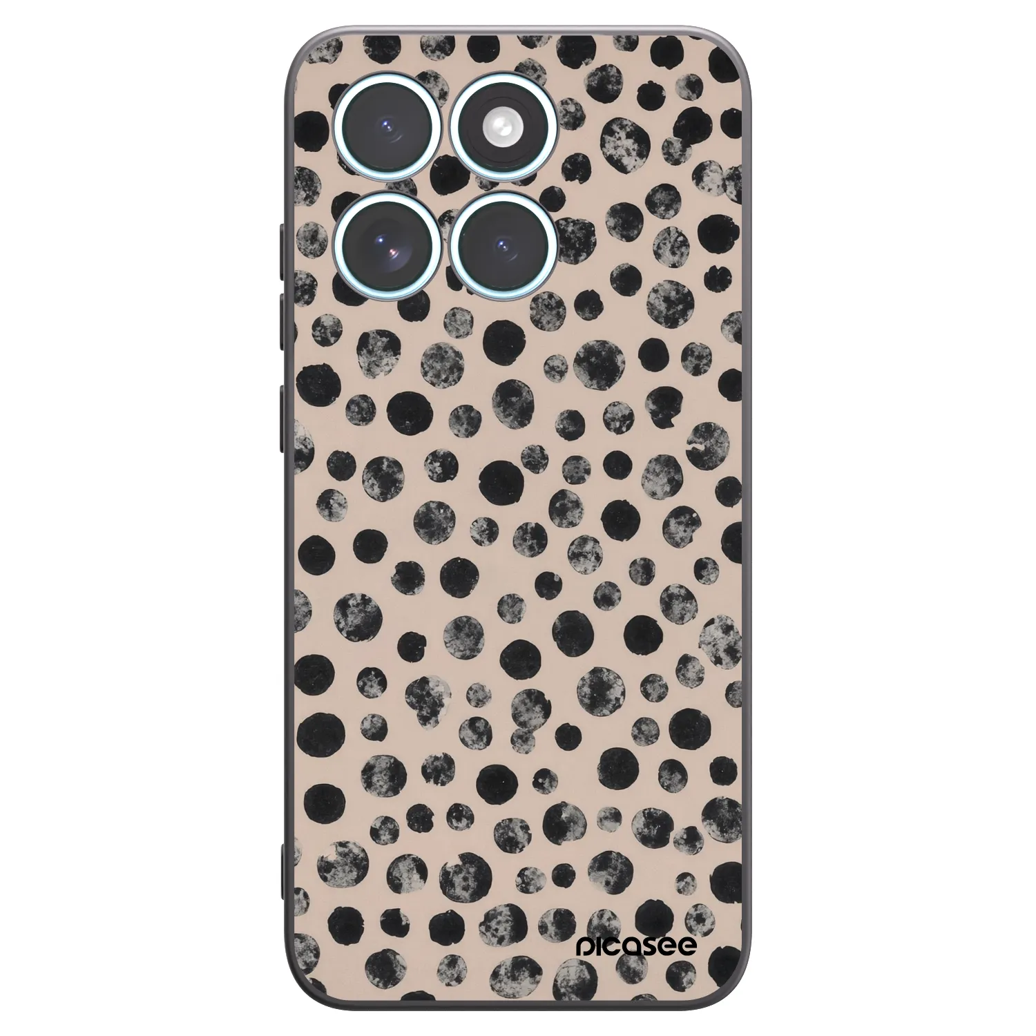 Picasee Motorola Edge 70 Fusion Hülle - Schwarzes Silikon - Dots