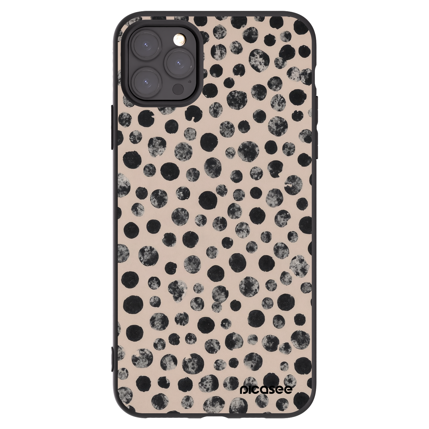 Picasee Apple iPhone 11 Pro Max Hülle - Schwarzes Silikon - Dots