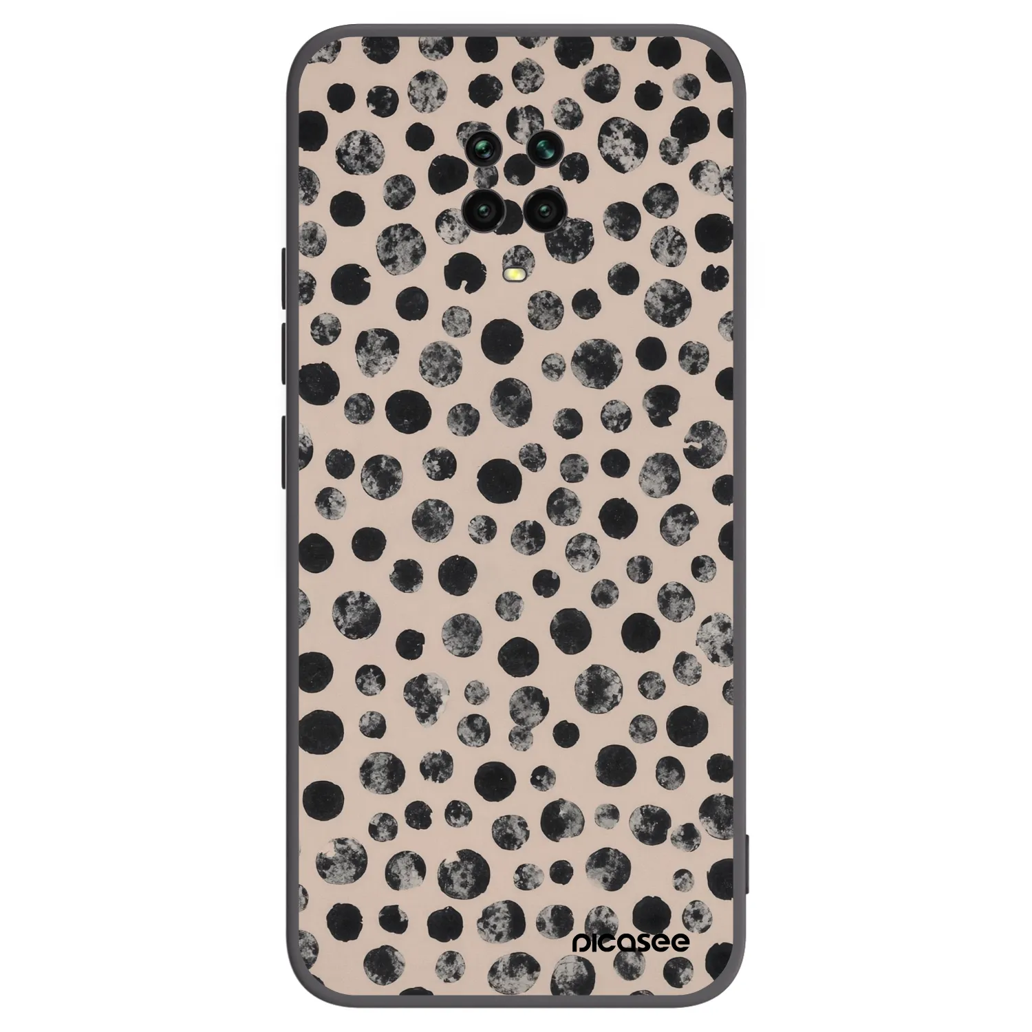 Picasee Xiaomi Redmi Note 9S Hülle - Schwarzes Silikon - Dots
