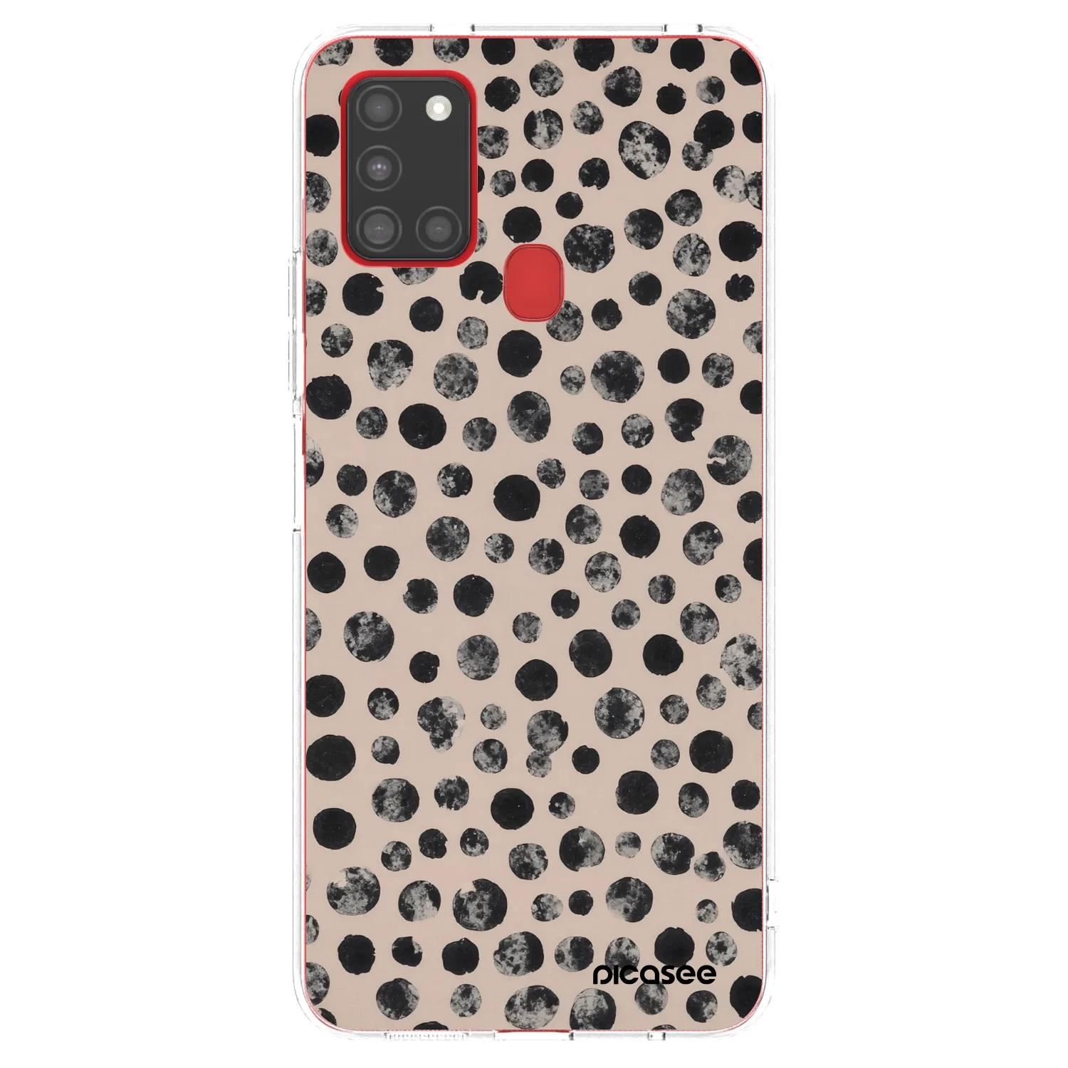 Picasee Samsung Galaxy A21s Hülle - Transparentes Silikon - Dots