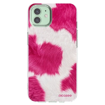 Picasee Apple iPhone 12 Hülle - Transparentes Silikon - Pink Moo