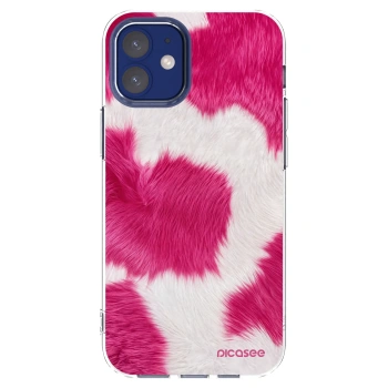 Picasee Apple iPhone 12 mini Hülle - Transparentes Silikon - Pink Moo