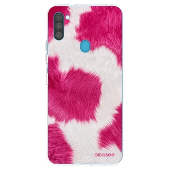 Picasee Samsung Galaxy M11 Hülle - Transparentes Silikon - Pink Moo