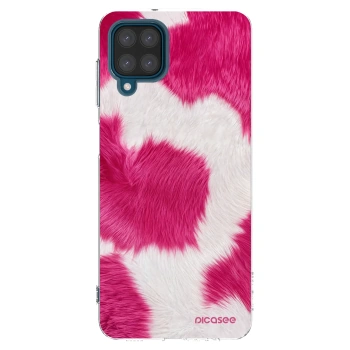 Picasee Samsung Galaxy A12 A125F Hülle - Transparentes Silikon - Pink Moo