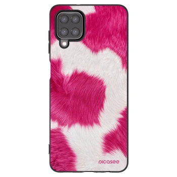 Picasee Samsung Galaxy M12 M127F Hülle - Schwarzes Silikon - Pink Moo