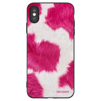 Picasee Apple iPhone XS Max Hülle - Schwarzes Silikon - Pink Moo