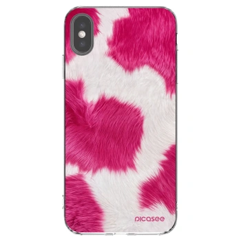 Picasee Apple iPhone XS Max Hülle - Transparentes Silikon - Pink Moo