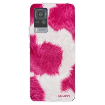 Picasee Vivo X60 Pro 5G Hülle - Transparentes Silikon - Pink Moo