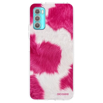Picasee Motorola Moto G60 Hülle - Transparentes Silikon - Pink Moo