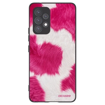 Picasee Samsung Galaxy A53 5G A536 Hülle - Schwarzes Silikon - Pink Moo