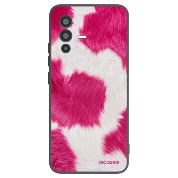 Picasee Vivo V23 5G Hülle - Schwarzes Silikon - Pink Moo